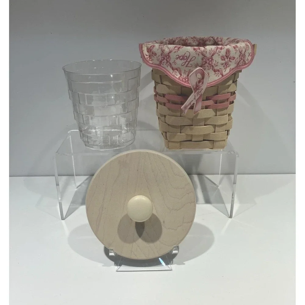 Longaberger Horizon of Hope Basket American Cancer Society Pink 2002 Complete